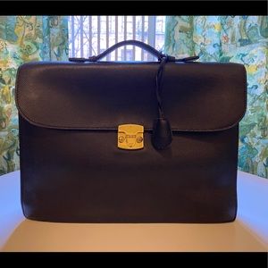 BOTTEGA VENETA BLACK LEATHER BRIEFCASE